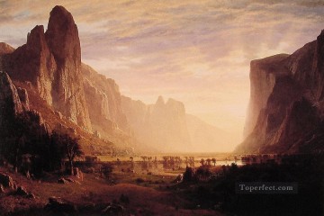 Mirando hacia abajo el valle de Yosemite Albert Bierstadt Pinturas al óleo